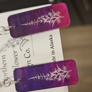 Northern Wildflower Design Co Fireweed Earrings NEW